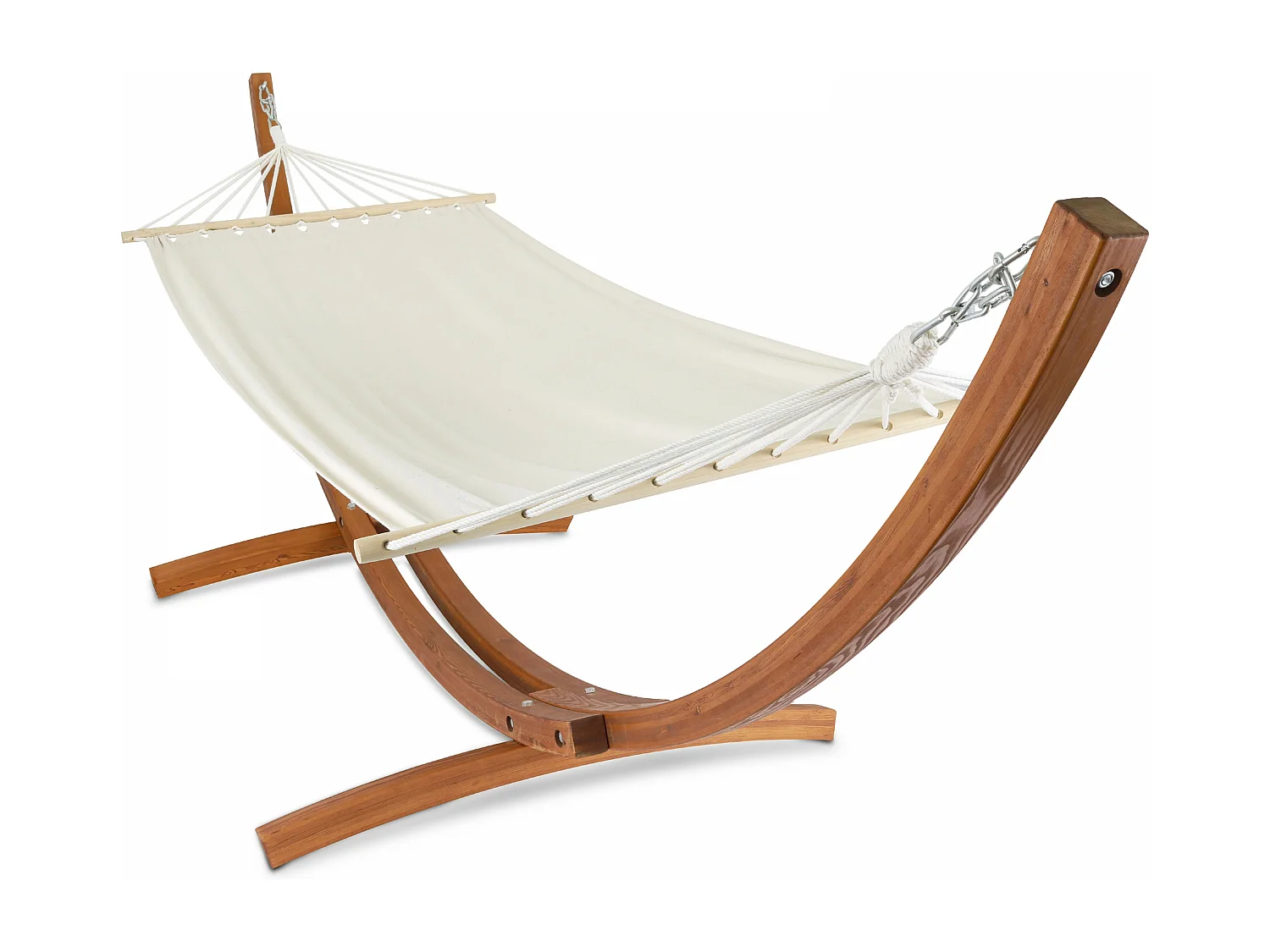 Hamac avec support en bois blanc