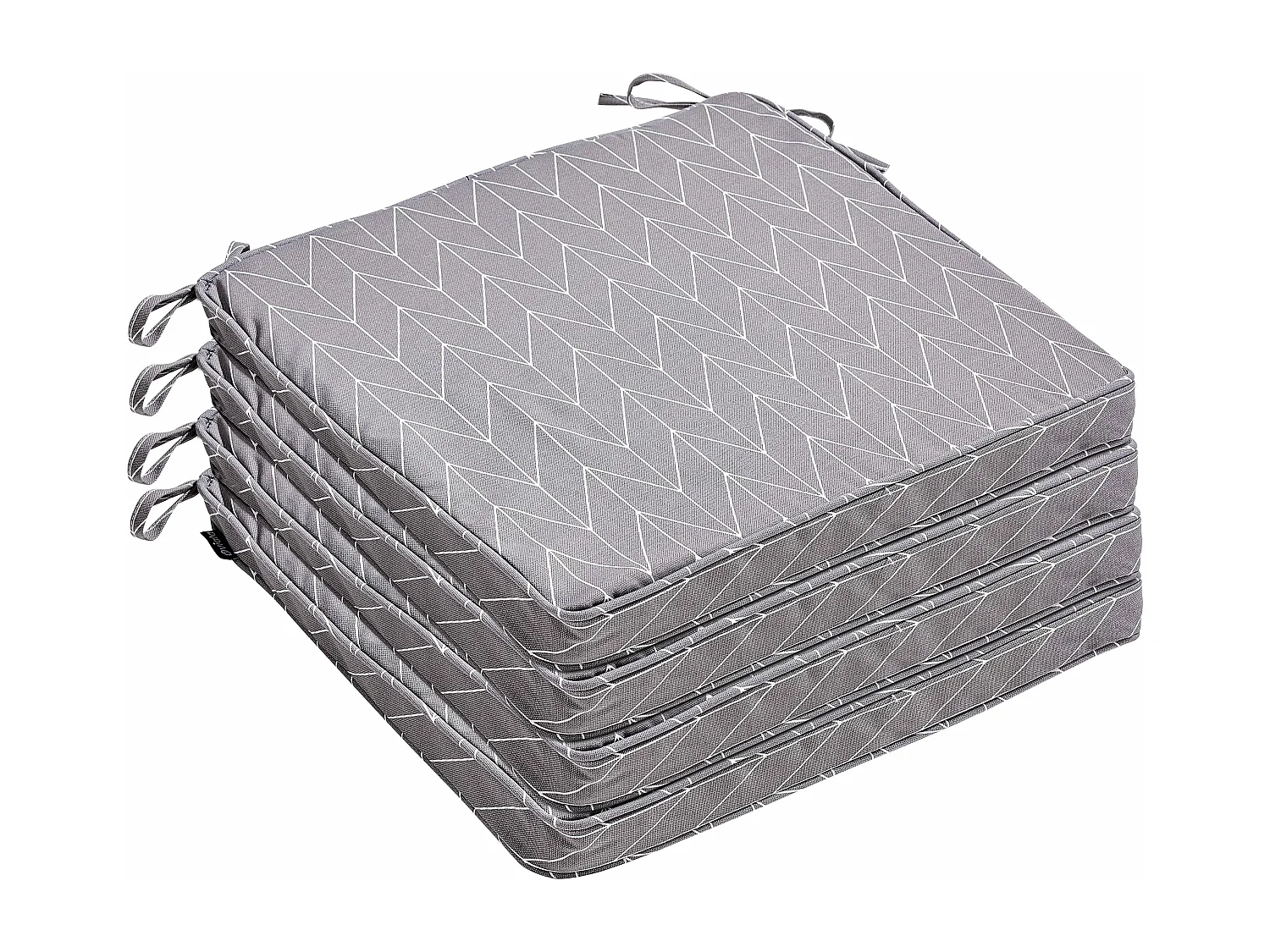 Lot de 4 galettes de chaise polyester apache 40x40x3 cm