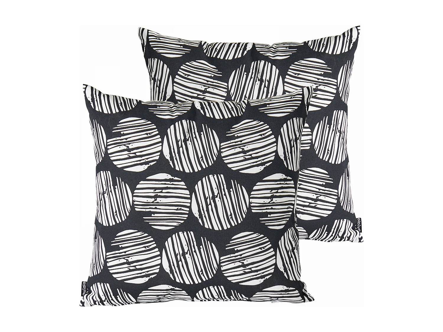 Lot de 2 coussins carrés polyester maasai 45x45x8 cm