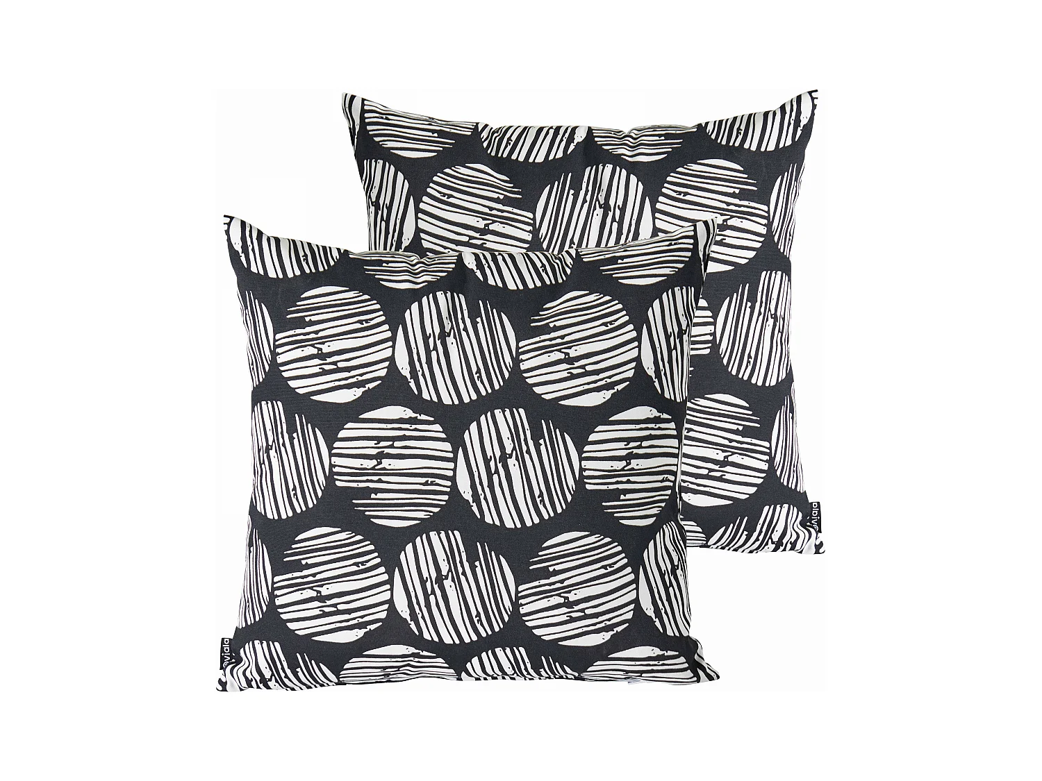 Lot de 2 coussins carrés polyester maasai 45x45x8 cm