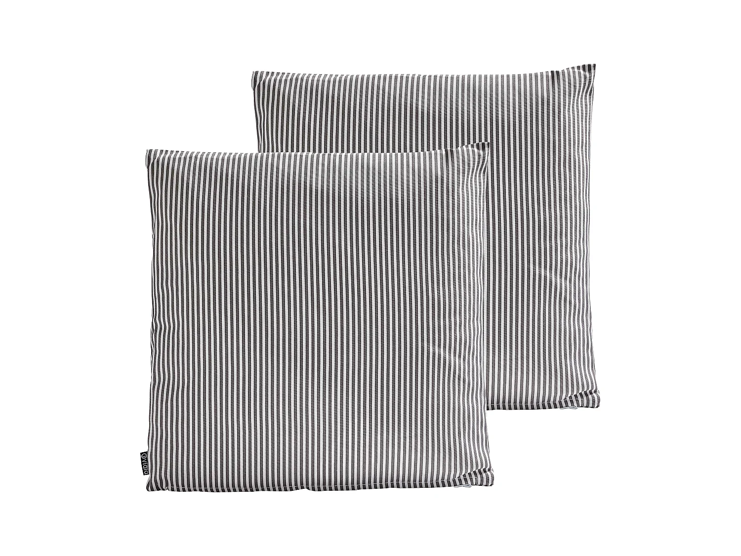 Lot de 2 coussins carrés polyester linea gris 45x45x8 cm