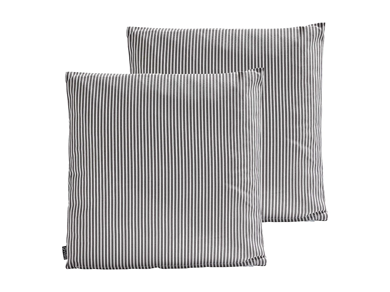 Lot de 2 coussins carrés polyester linea gris 45x45x8 cm