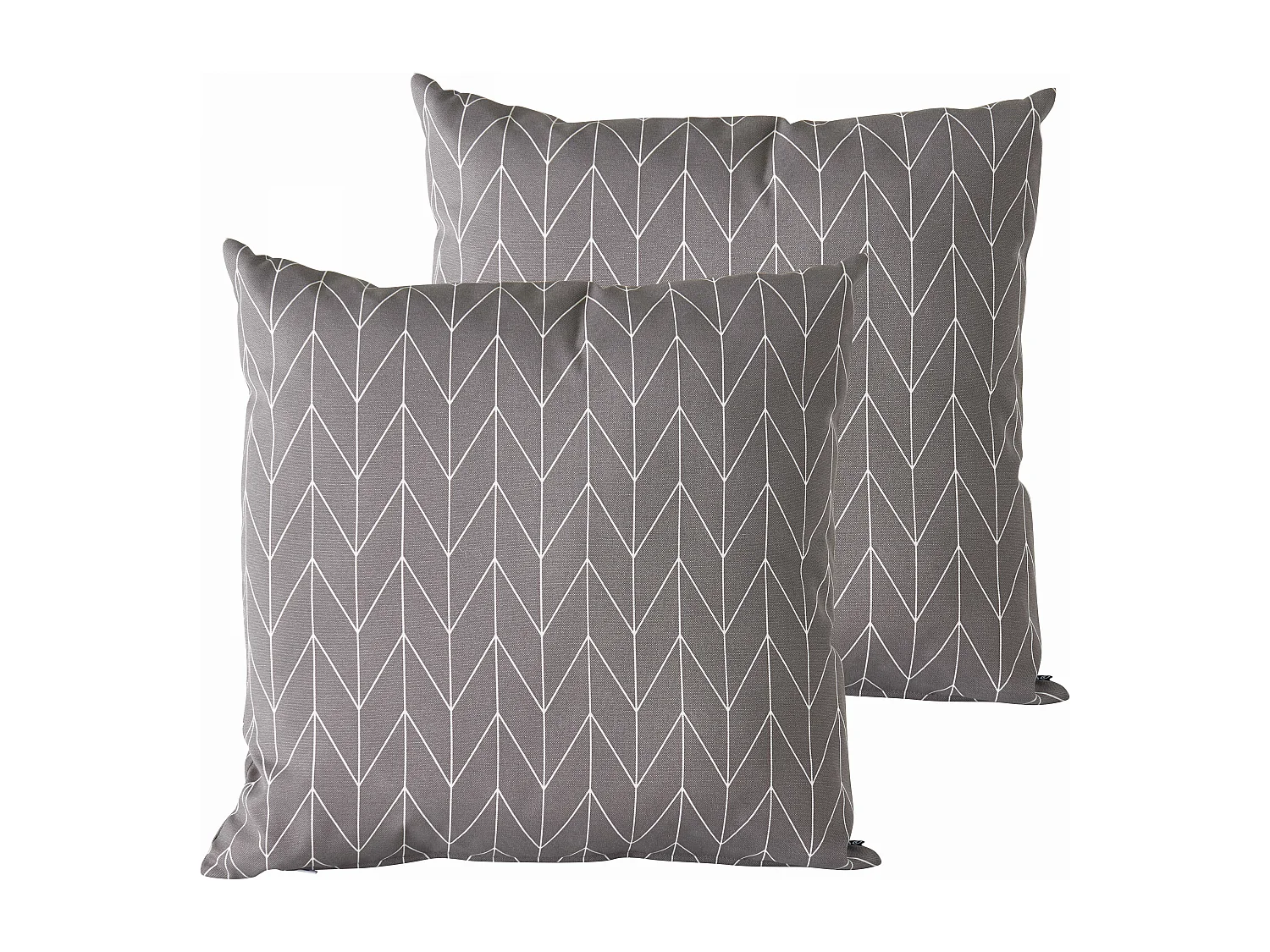 Lot de 2 coussins carrés polyester apache 45x45x8 cm