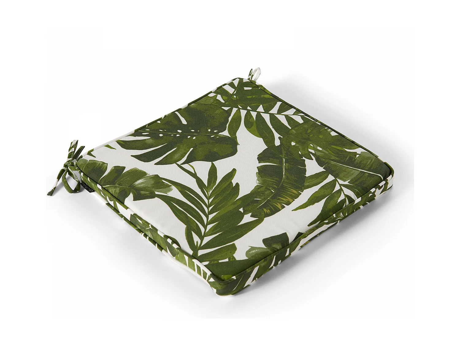 Lot de 4 galettes de chaise polyester jungle 40x40x3 cm