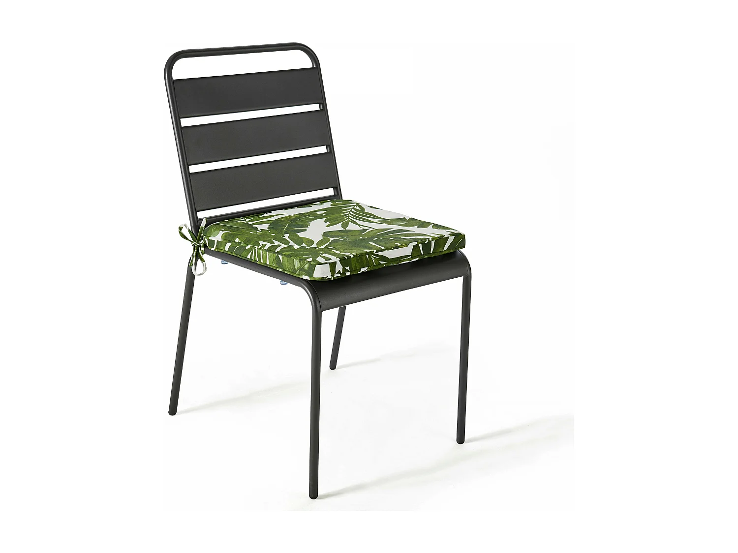 Lot de 4 galettes de chaise polyester jungle 40x40x3 cm