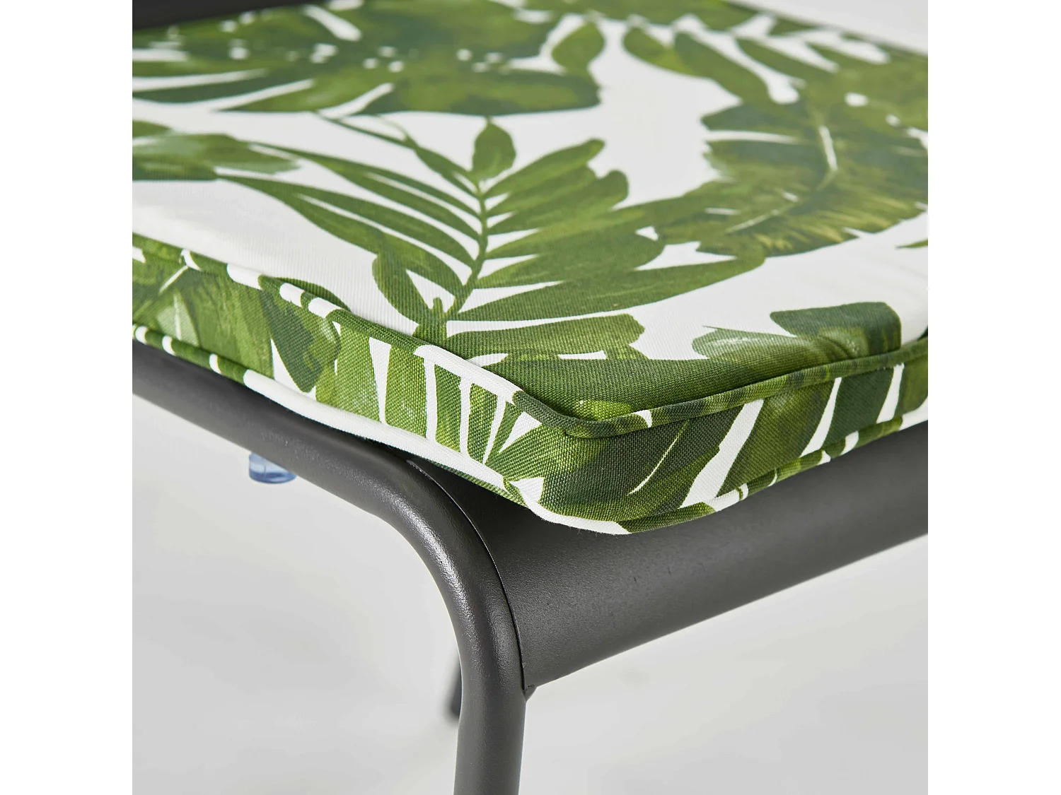 Lot de 4 galettes de chaise polyester jungle 40x40x3 cm