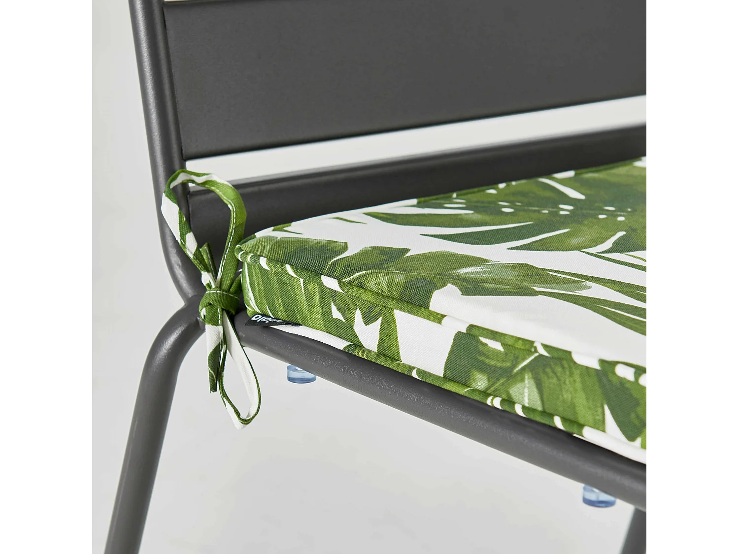Lot de 4 galettes de chaise polyester jungle 40x40x3 cm