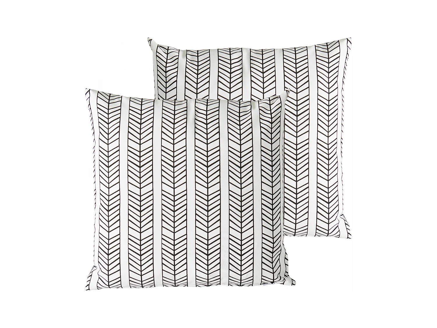 Lot de 2 coussins carrés polyester tembu 45x45x8 cm