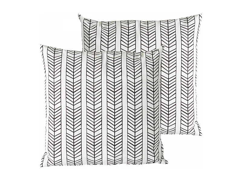 Lot de 2 coussins carrés polyester tembu 45x45x8 cm