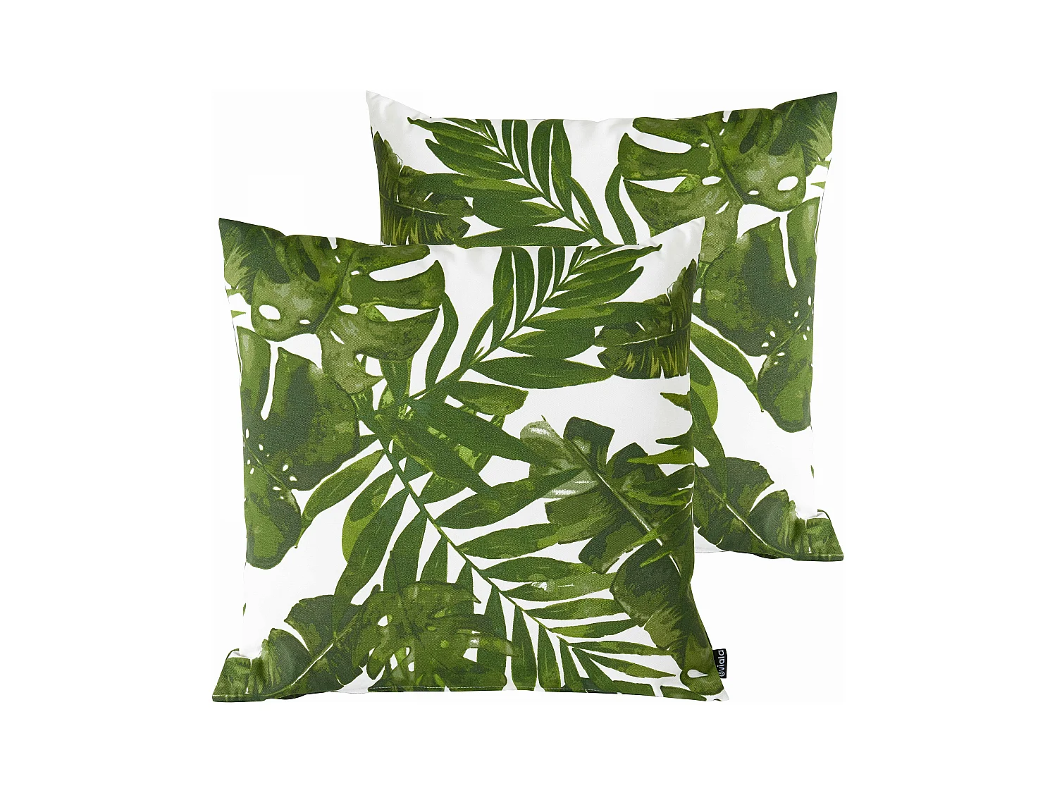 Lot de 2 coussins carrés polyester jungle 45x45x8 cm