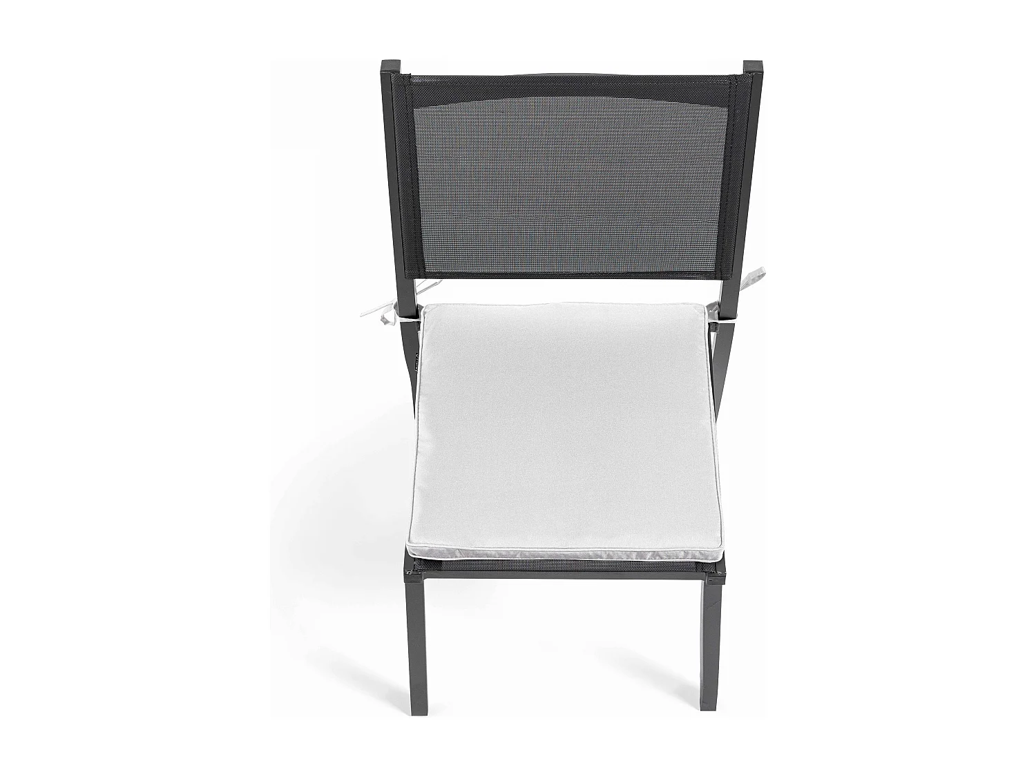 Lot de 4 galettes de chaise polyester écru 40x40x3 cm
