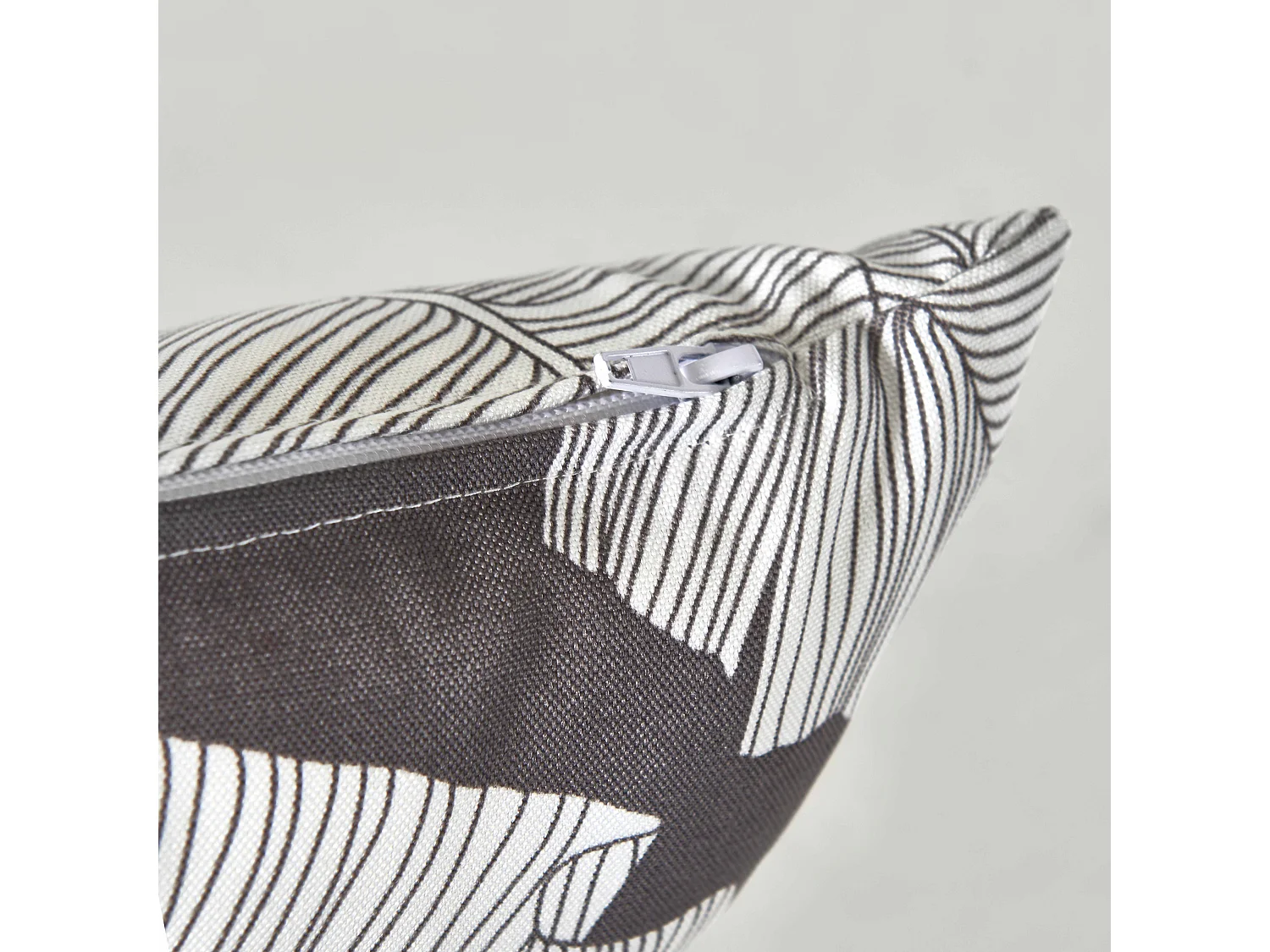 Lot de 2 coussins carrés polyester abaca gris 45x45x8 cm