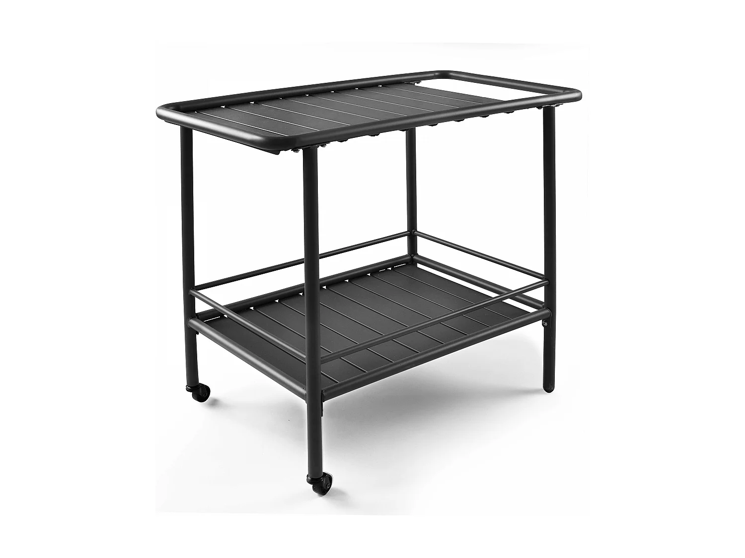 Desserte de jardin à roulettes en acier anthracite - Palavas