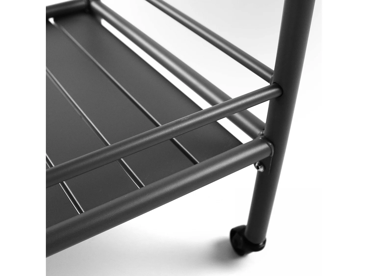 Desserte de jardin à roulettes en acier anthracite - Palavas
