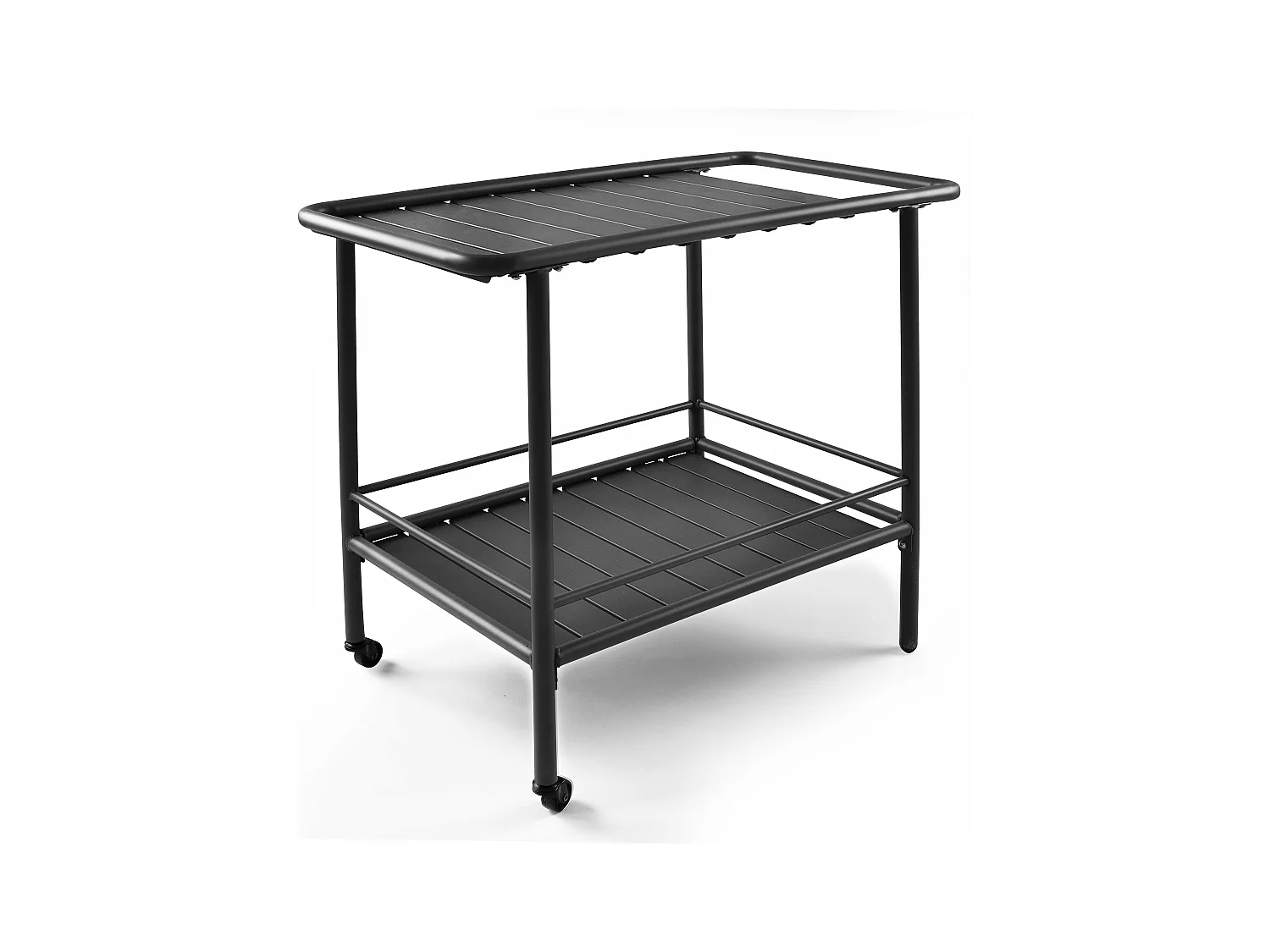 Desserte de jardin à roulettes en acier anthracite - Palavas