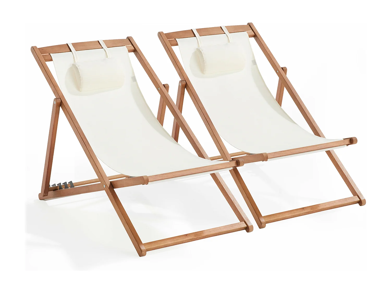 Lot de 2 chiliennes eucalyptus blanc