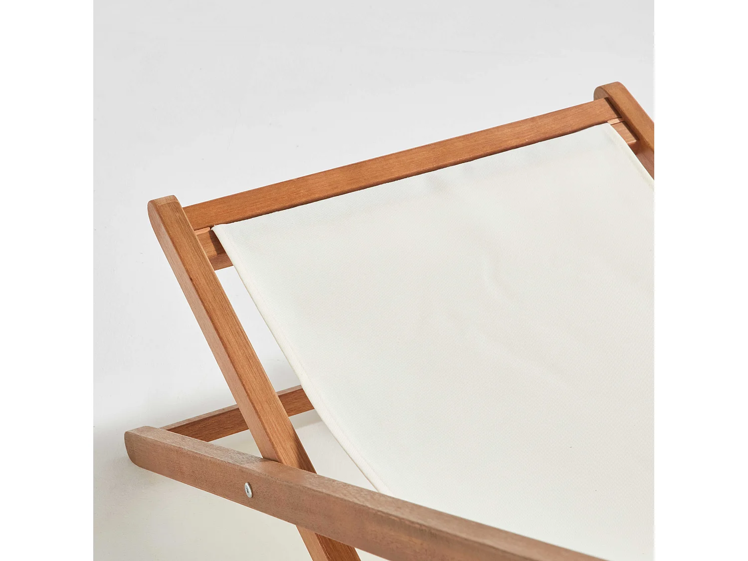 Set van 2 witte eucalyptus ligstoelen wit