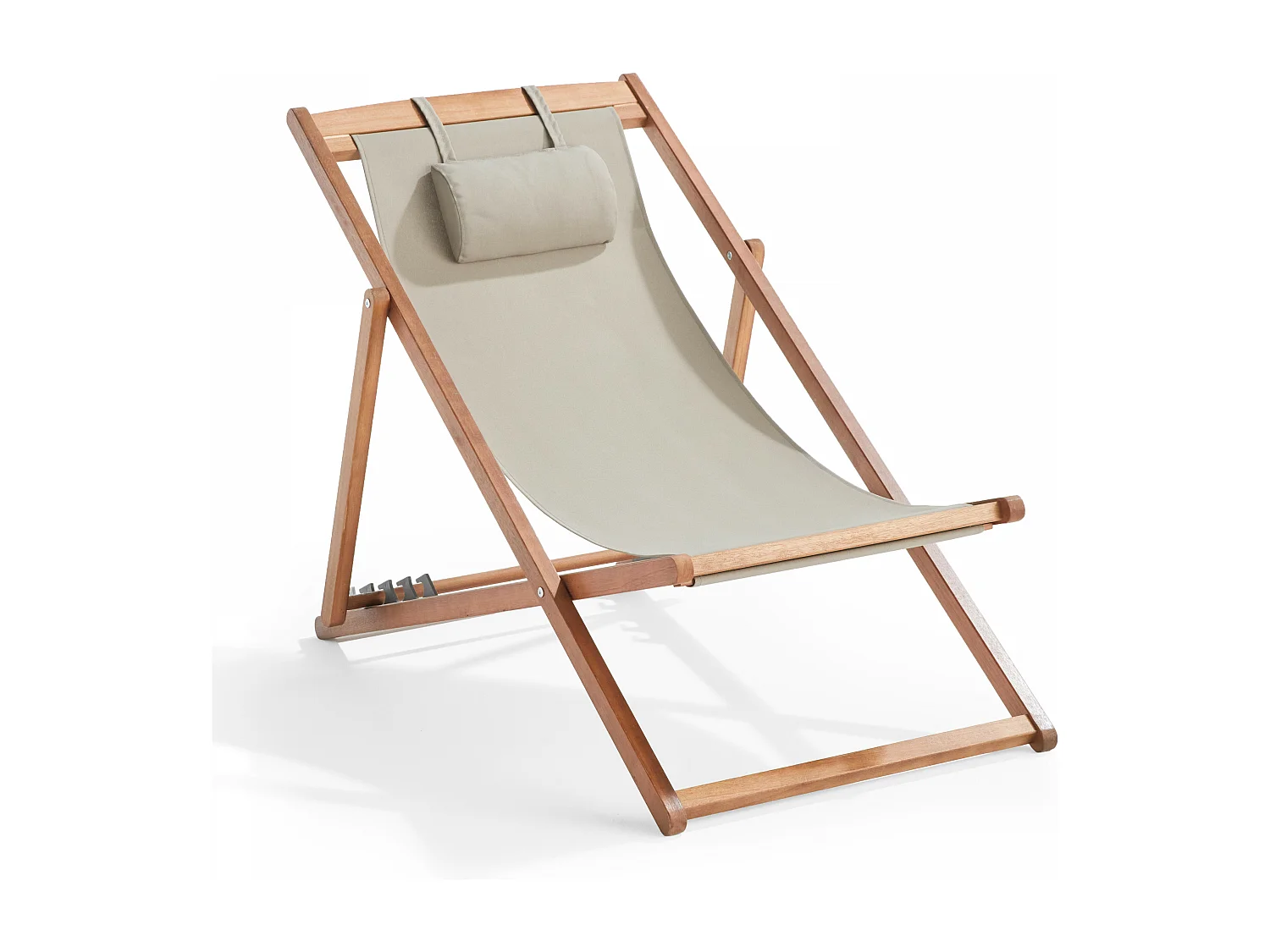 Lot de 2 chiliennes eucalyptus taupe