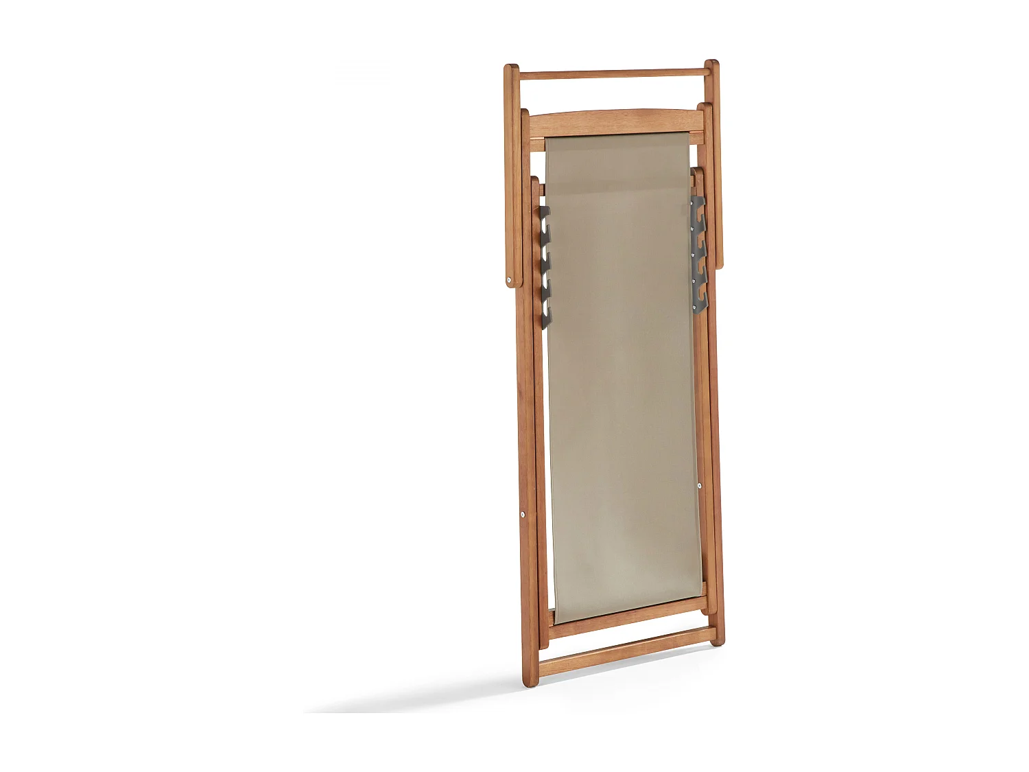 Lot de 2 chiliennes eucalyptus taupe