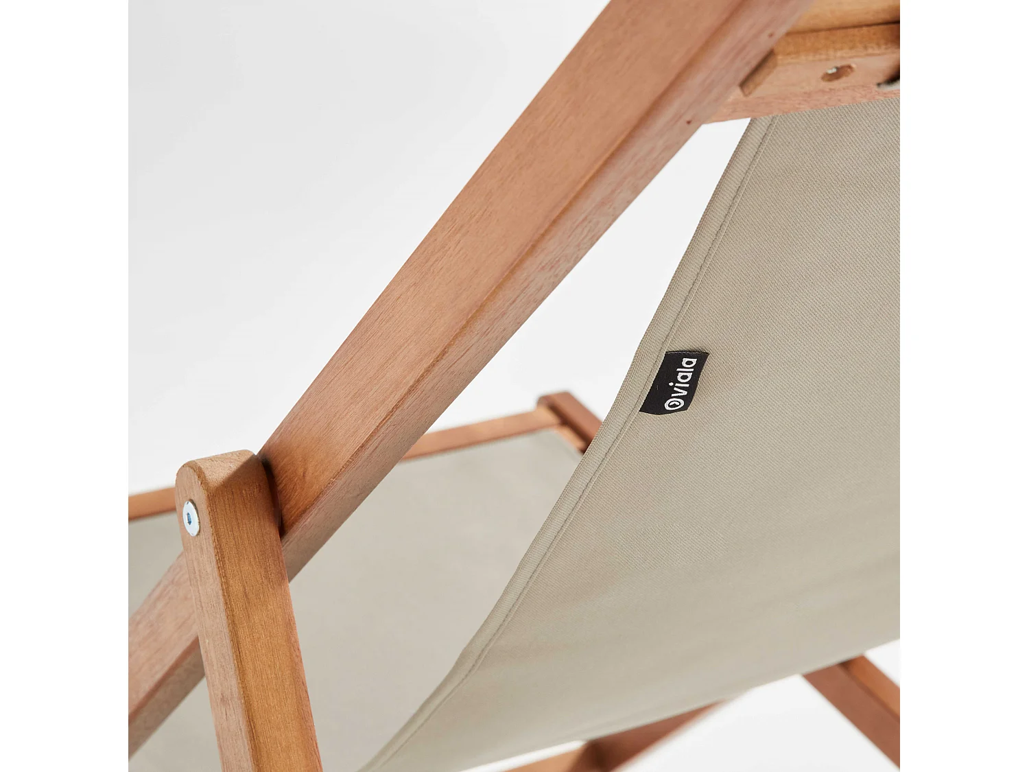 Lot de 2 chiliennes eucalyptus taupe