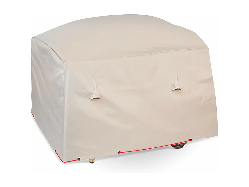 Housse pour barbecue plancha polyester taupe 102x46x92 cm