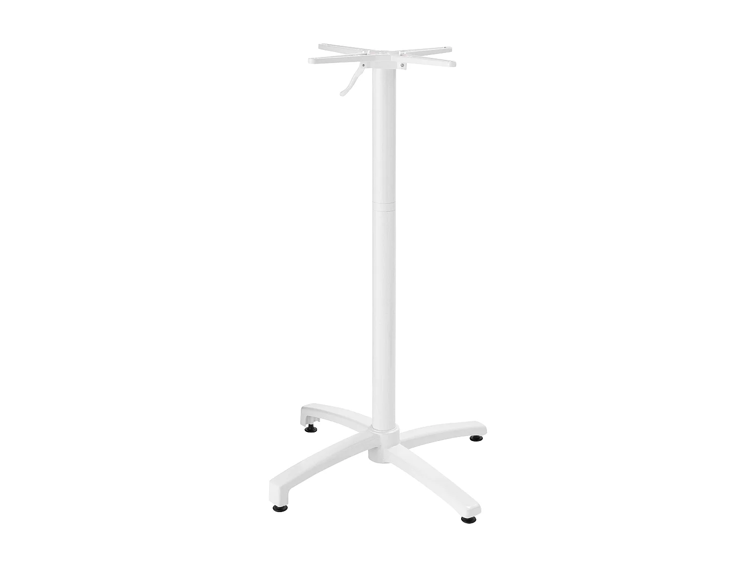 Pied pour table avec système inclinable 108cm en aluminium blanc Klipo