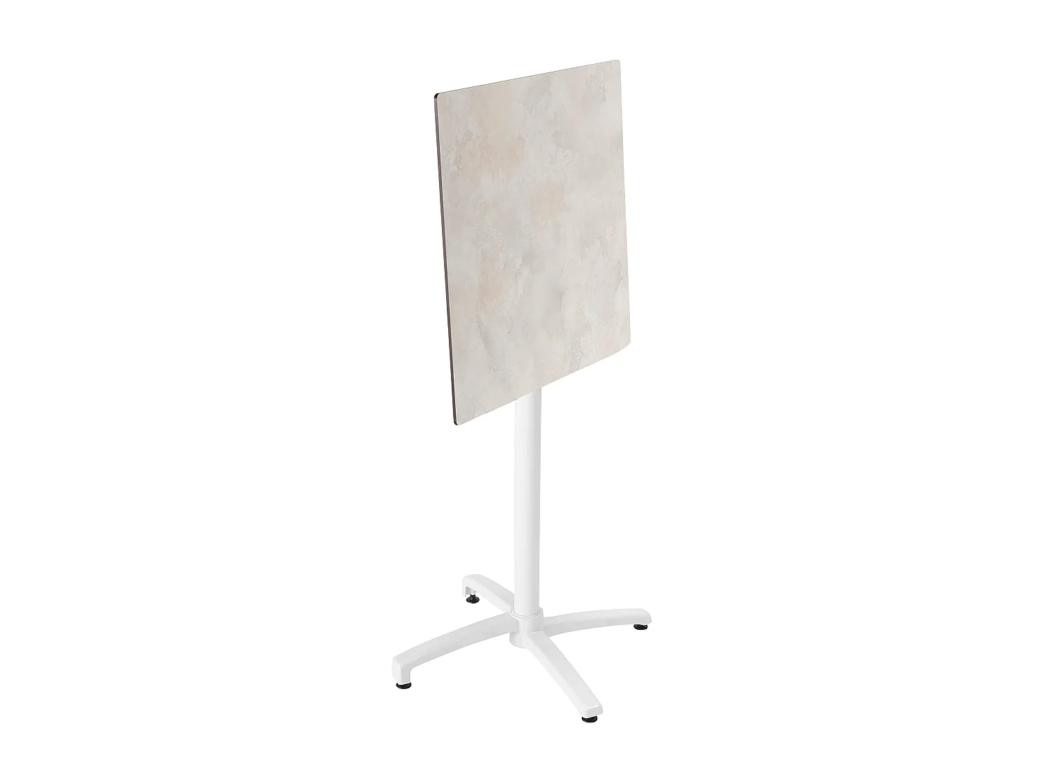 Pied pour table avec système inclinable 108cm en aluminium blanc Klipo