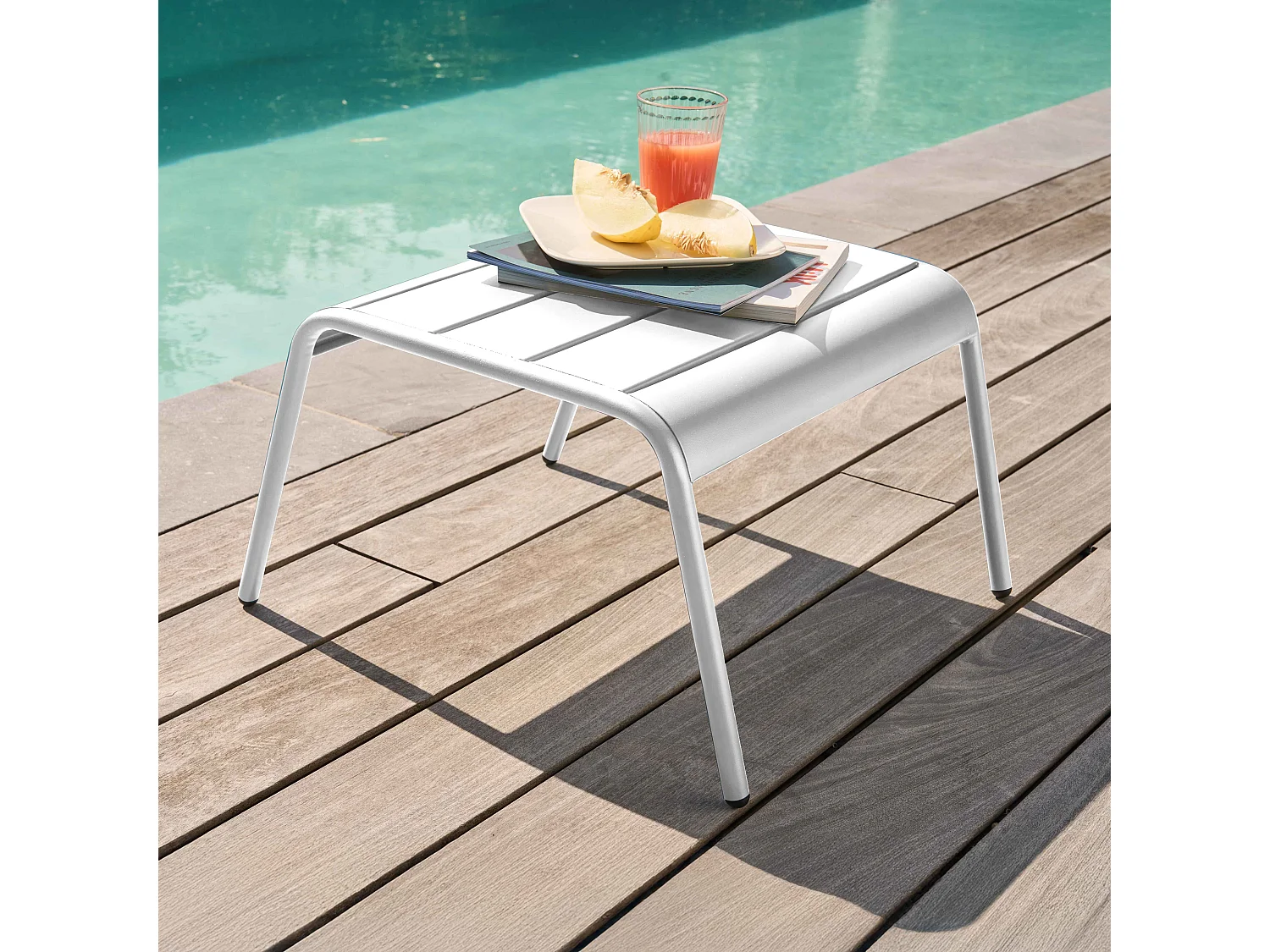 Repose pied en métal blanc - Palavas