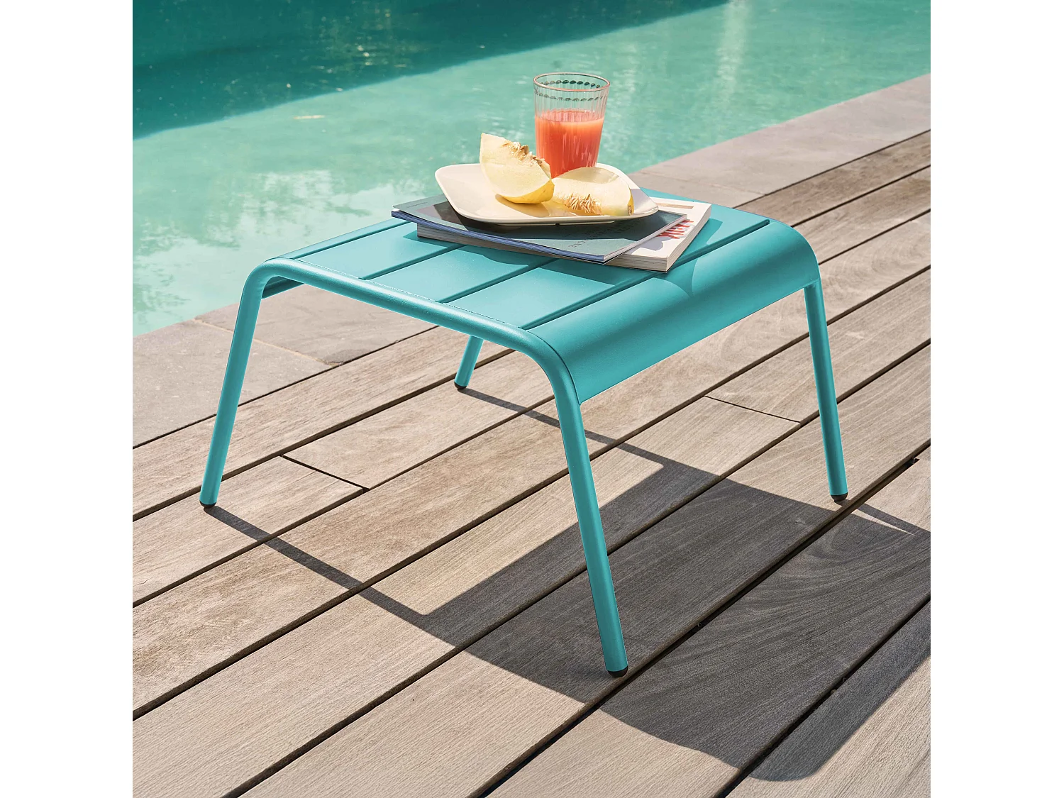 Repose pied en métal turquoise - Palavas