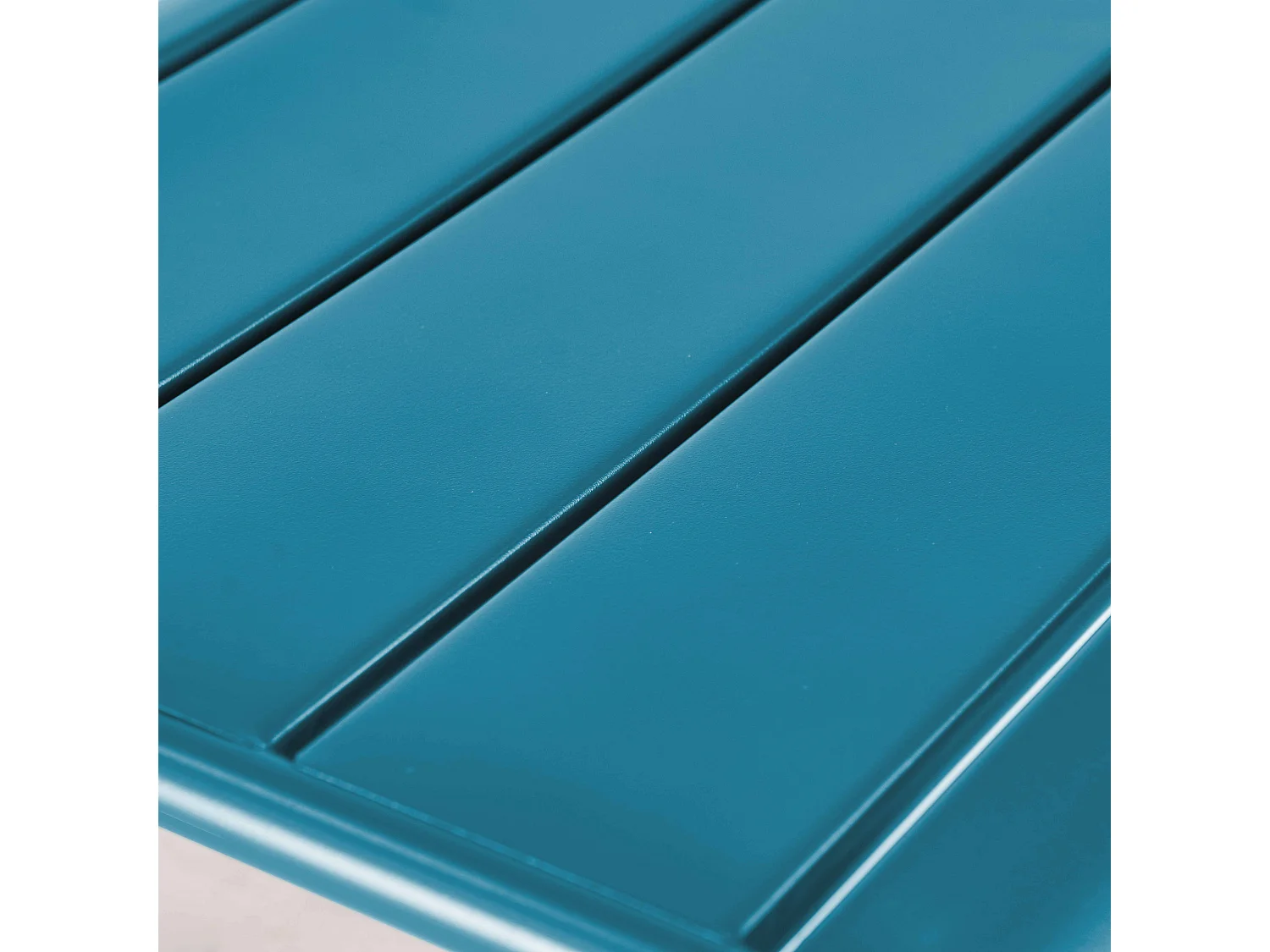 Repose pied en métal bleu pacific  - Palavas