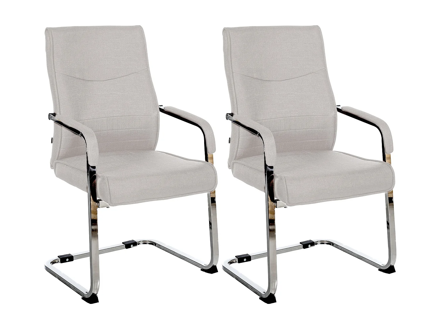 Lot de 2  chaises oscillantes - Tissu - Gris - Hobart