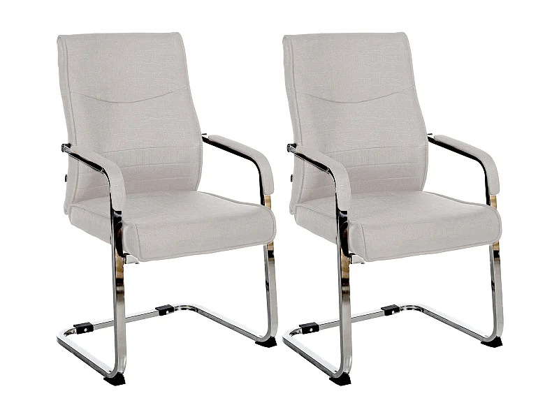 Lot de 2  chaises oscillantes - Tissu - Gris - Hobart