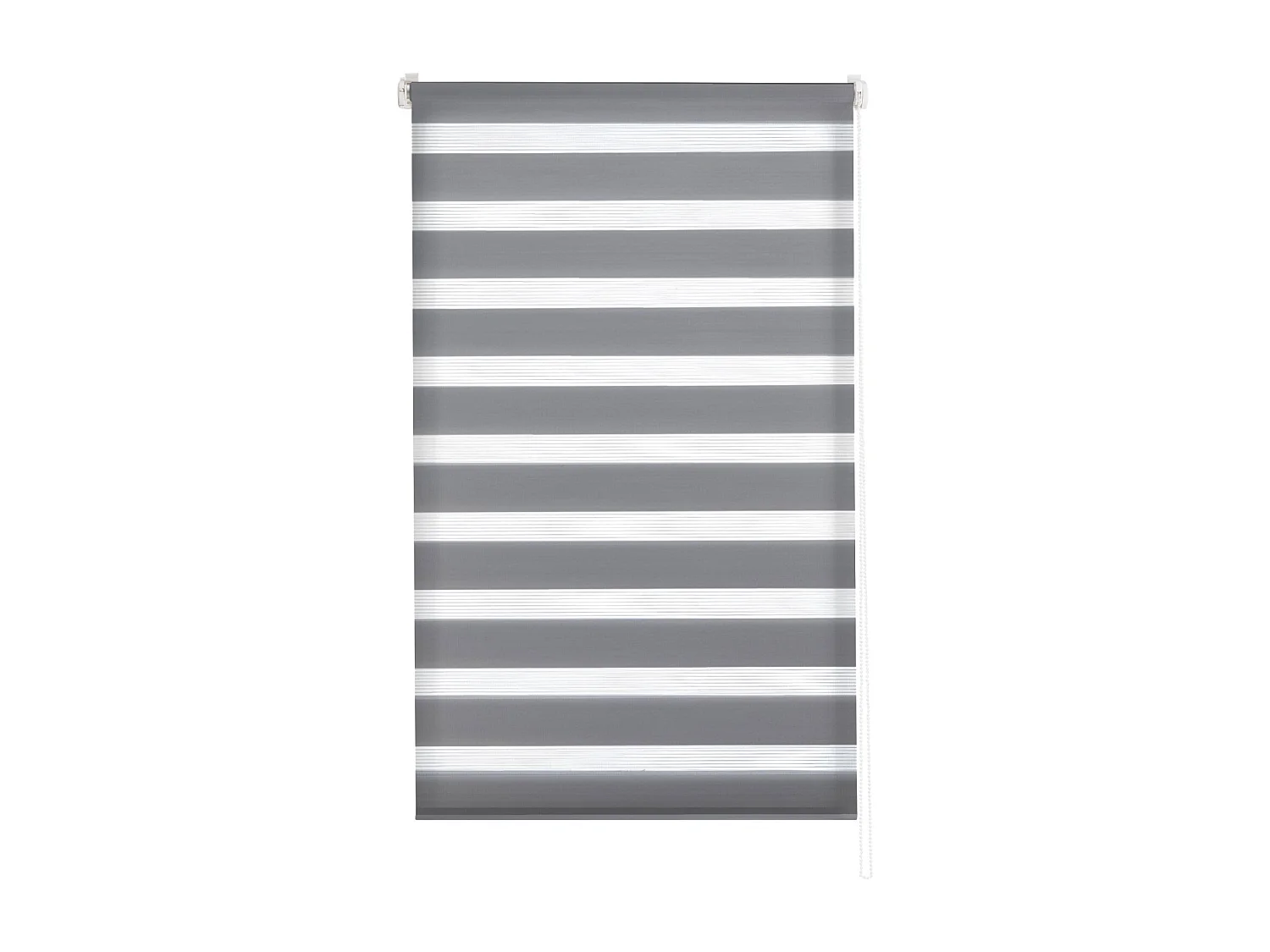 ESTORALIS | Estor Enrollable Noche y Día Easyfix  | 80 x 150 cm (Ancho por Alto) Tamaño de Tela 77 x 150 cm | Modelo VERAL Color Gris