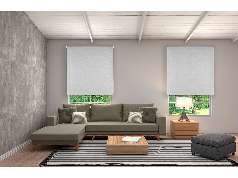 ESTORALIS | Estor Enrollable Translúcido | 90 x 255 cm (Ancho por Alto) Tamaño de Tela 87 x 250 cm | Modelo SELENE Color Gris