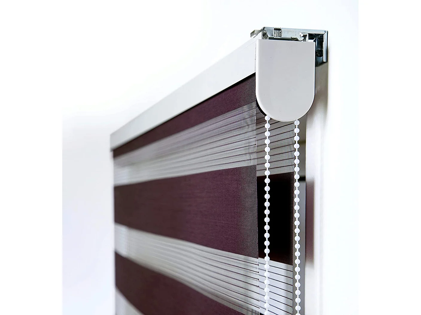 ESTORALIS | Estor Enrollable NOCHE y DIA | 145 x 180 cm (Ancho por Alto) Tamaño de Tela 142 x 175 cm | Modelo SHAE Color Marron