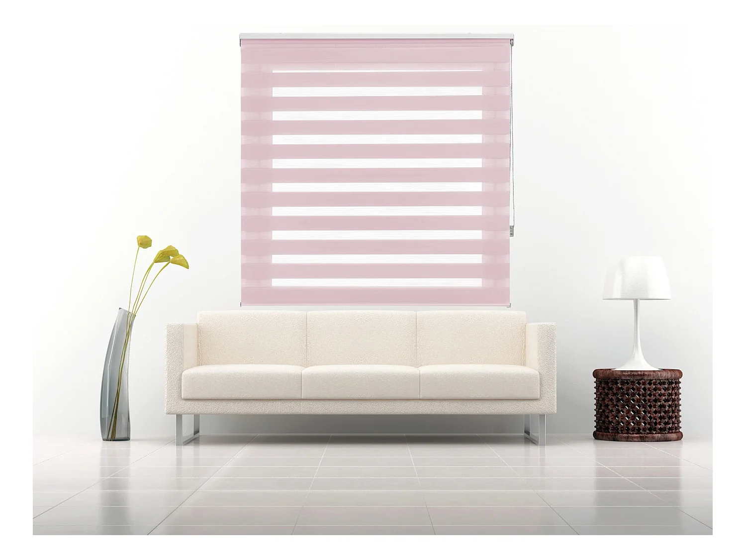 ESTORALIS | Estor Enrollable NOCHE y DIA | 145 x 180 cm (Ancho por Alto) Tamaño de Tela 142 x 175 cm | Modelo SHAE Color Rosa