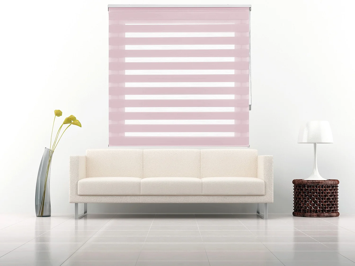 ESTORALIS | Estor Enrollable NOCHE y DIA | 145 x 180 cm (Ancho por Alto) Tamaño de Tela 142 x 175 cm | Modelo SHAE Color Rosa