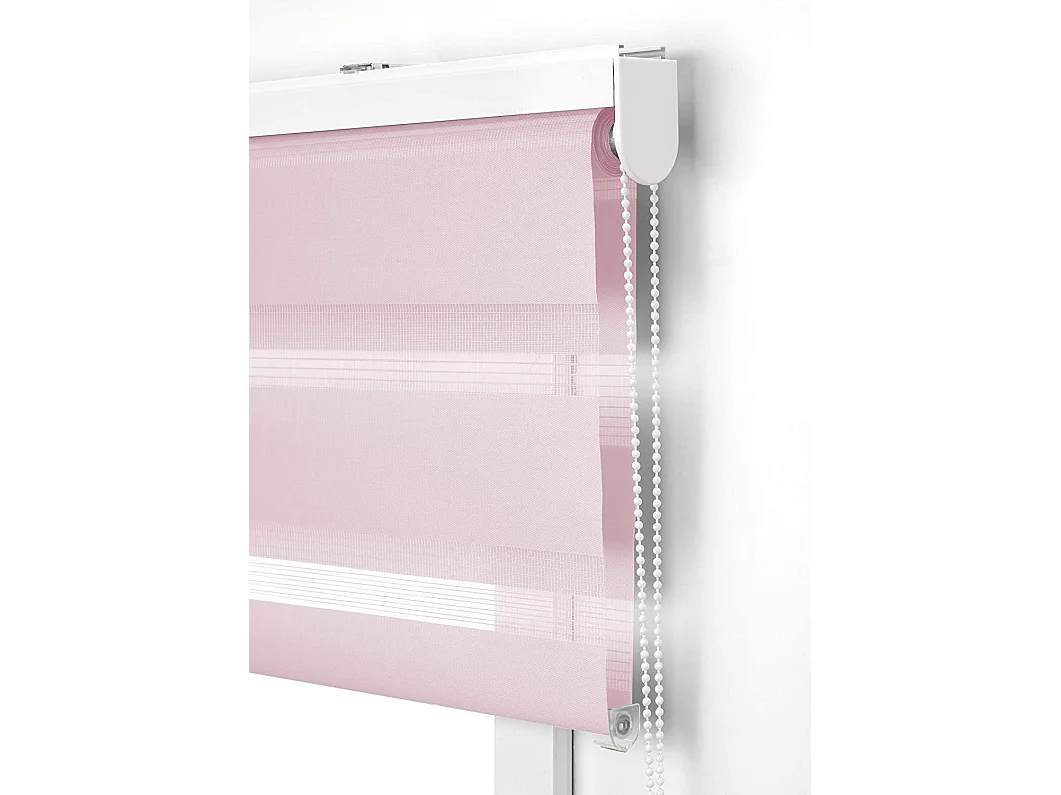 ESTORALIS | Estor Enrollable NOCHE y DIA | 145 x 180 cm (Ancho por Alto) Tamaño de Tela 142 x 175 cm | Modelo SHAE Color Rosa