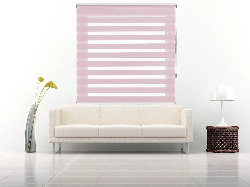 ESTORALIS | Estor Enrollable NOCHE y DIA | 145 x 180 cm (Ancho por Alto) Tamaño de Tela 142 x 175 cm | Modelo SHAE Color Rosa