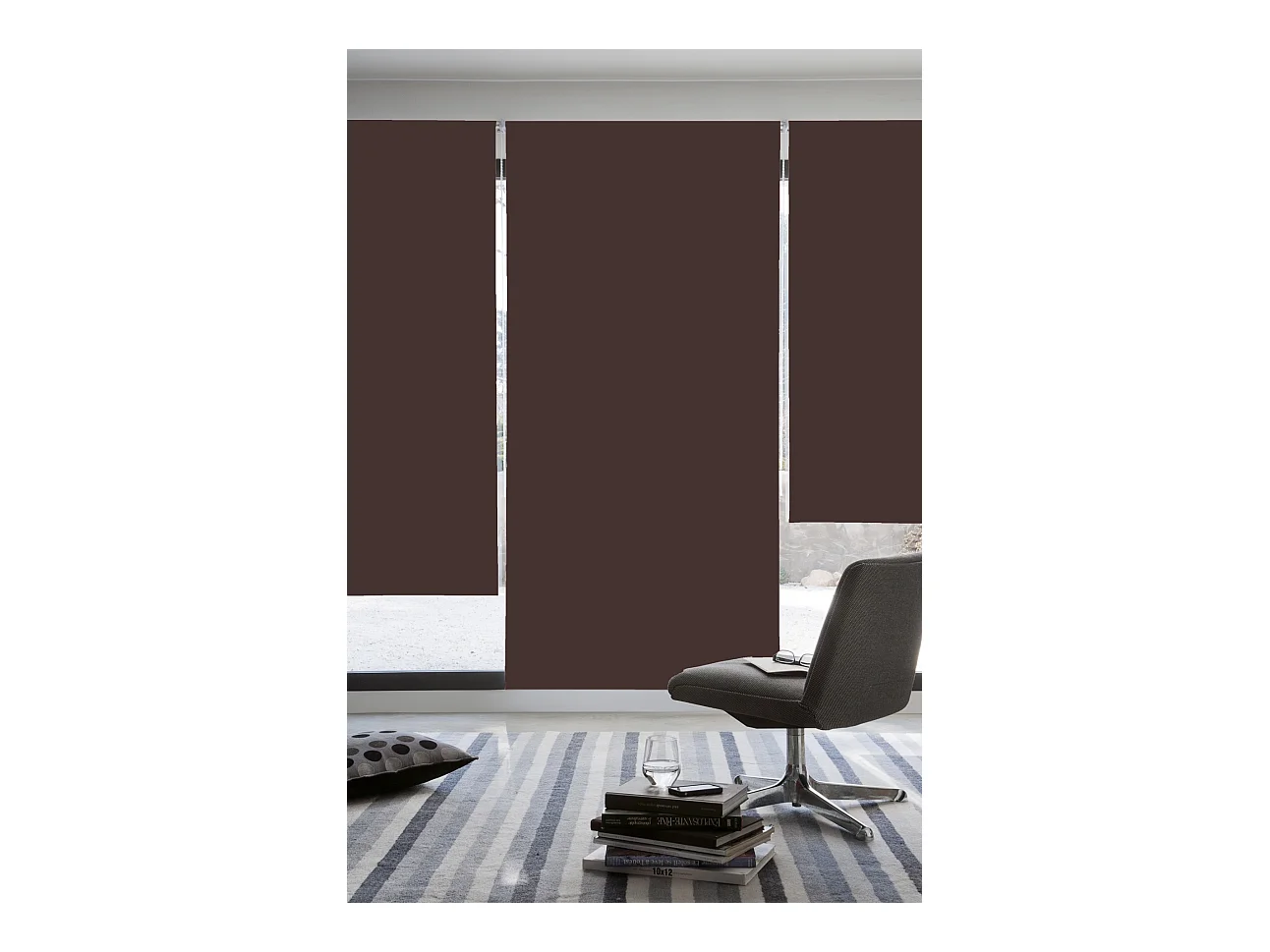 ESTORALIS | Estores Enrollables Opaco | 170 x 235 cm (Ancho por Alto) Tamaño de Tela 167 x 230 cm | Modelo DRACARYS Color Marron