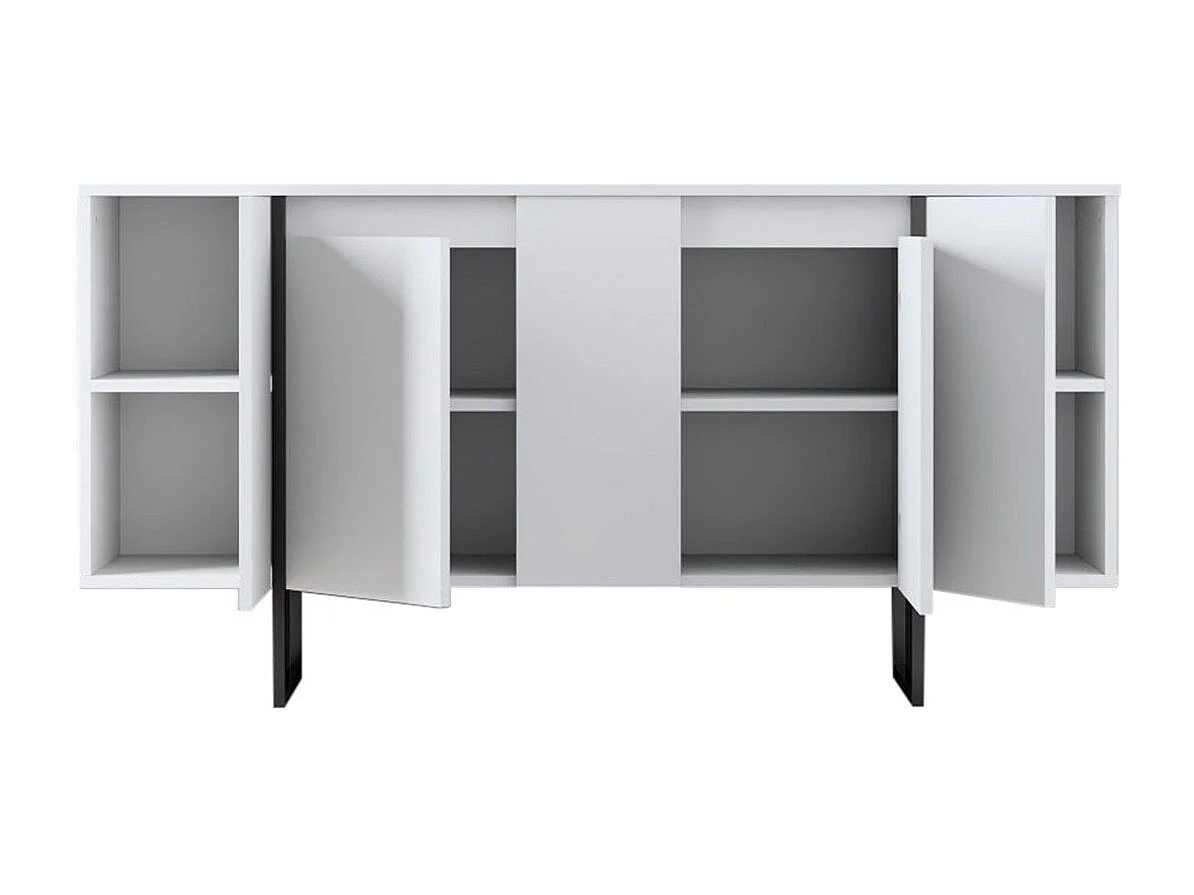 Aparador Luxe Blanco Negro 160x35x80 cm