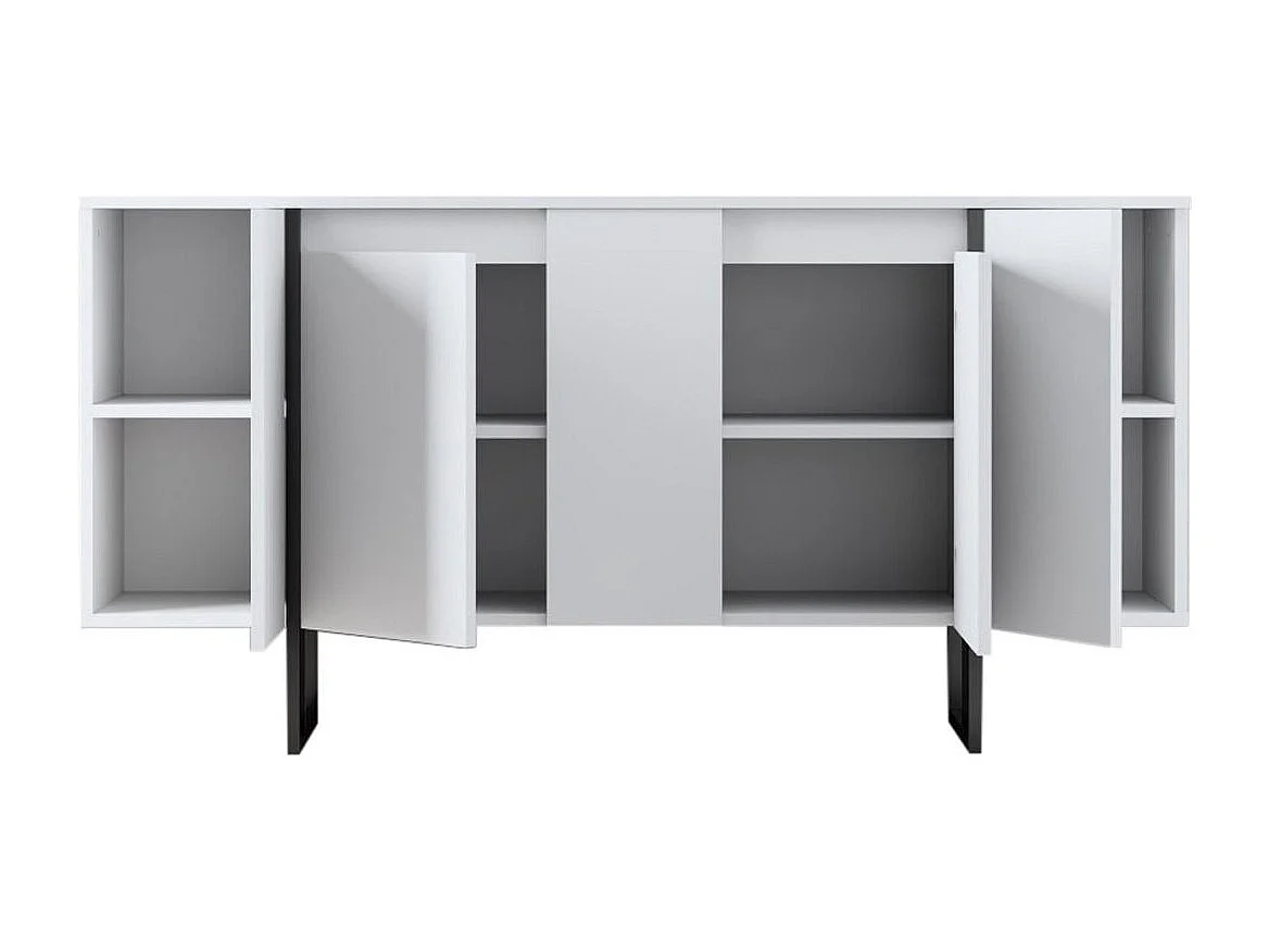Aparador Luxe Blanco Negro 160x35x80 cm