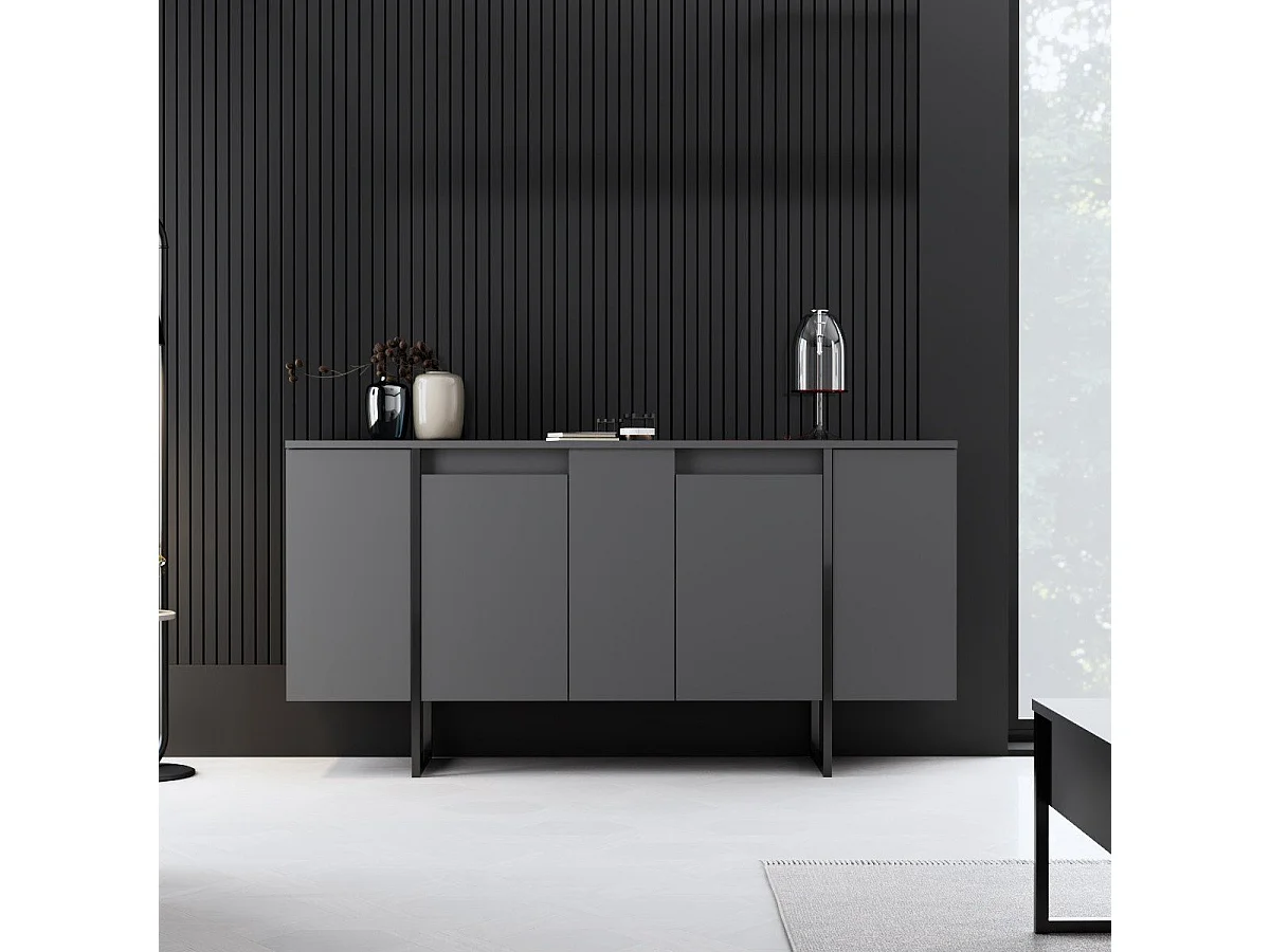 Sideboard 4 Türen mit Regalen B160 cm - LUXE