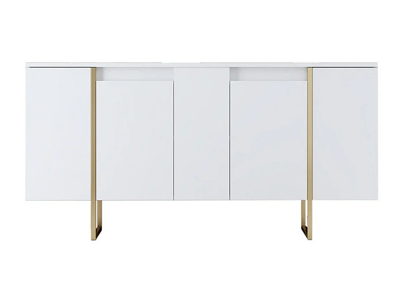 Buffet 4 portes avec étagères L160 cm - LUXE