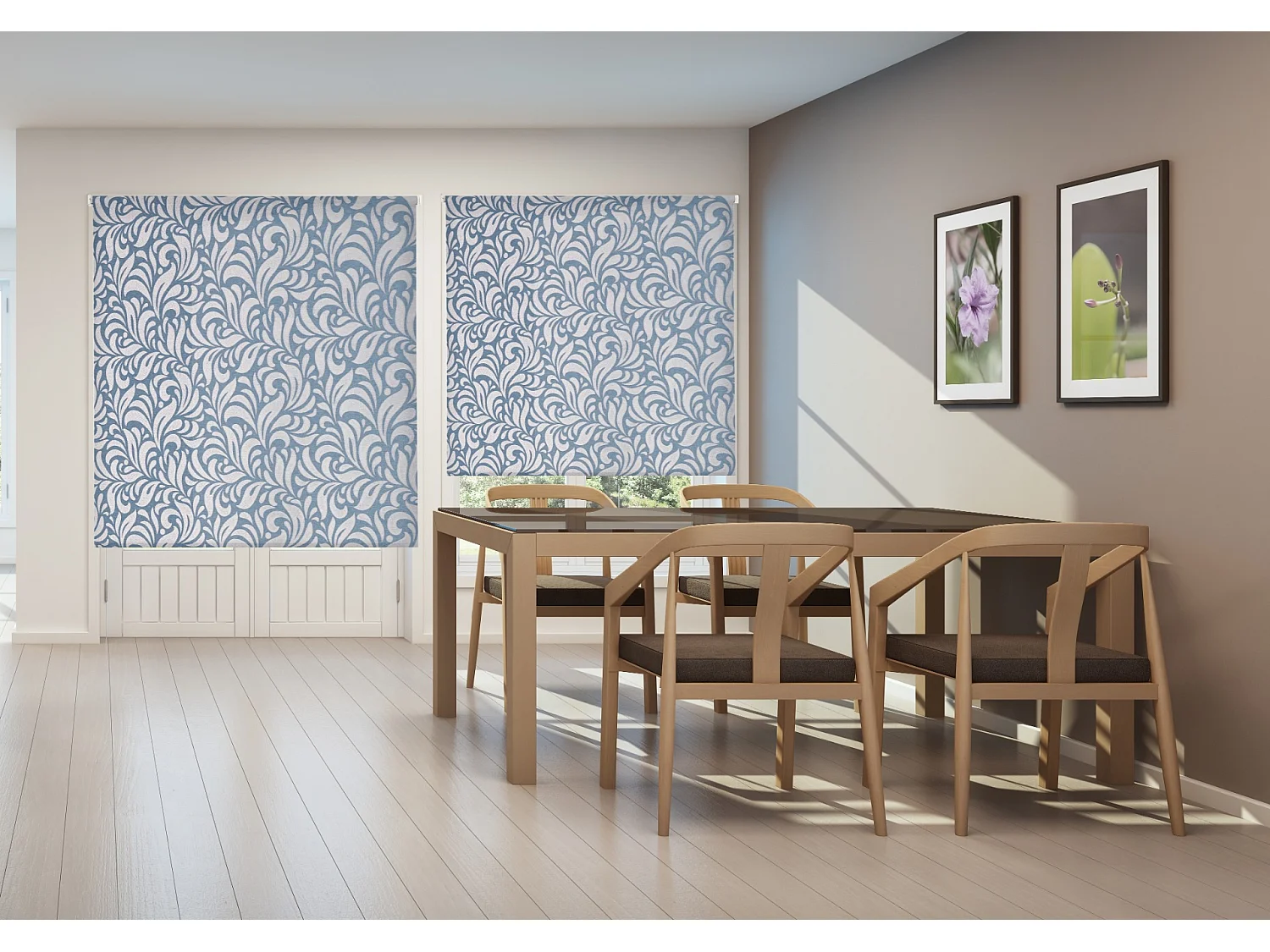 ESTORALIS | Estor Enrollable Translúcido | 130 x 255 cm (Ancho por Alto) Tamaño de Tela 127 x 250 cm | Modelo MYRCELLA Color Azul