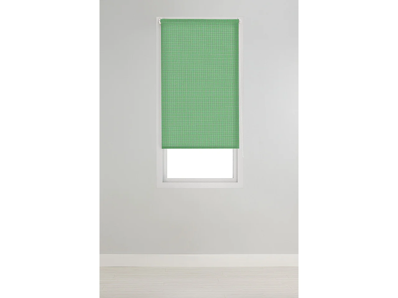 ESTORALIS | Estores Personalizados Easyfix de COCINA | 55 x 150 cm (Ancho por Alto) Tamaño de Tela 52 x 150 cm | Modelo VICHY-1 Color Verde