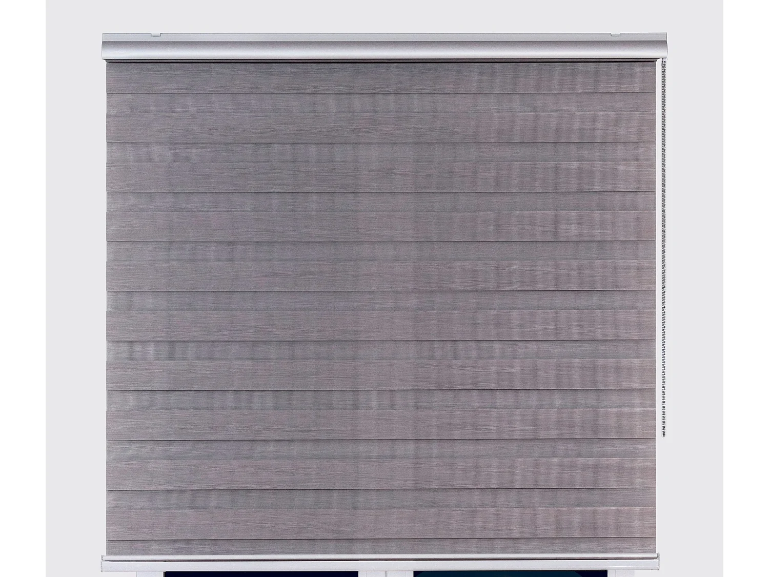 ESTORALIS | Estor Enrollable NOCHE y DIA | 100 x 255 cm (Ancho por Alto) Tamaño de Tela 97 x 250 cm | Modelo MARGAERY Color Gris