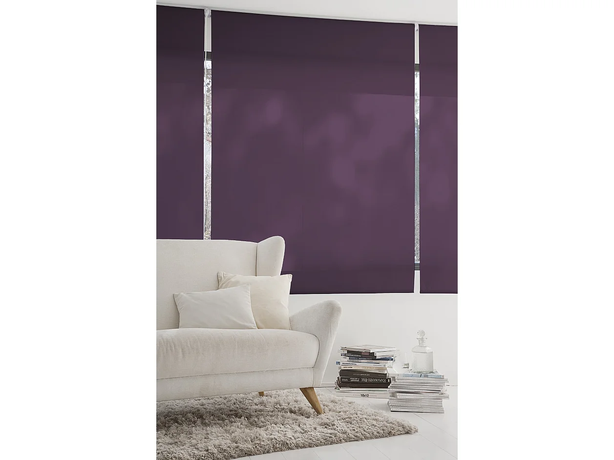 ESTORALIS | Estores Enrollables Lisos Translucidos | 100 x 235 cm (Ancho por Alto) Tamaño de Tela 97 x 230 cm | Modelo GOVE Color Violeta