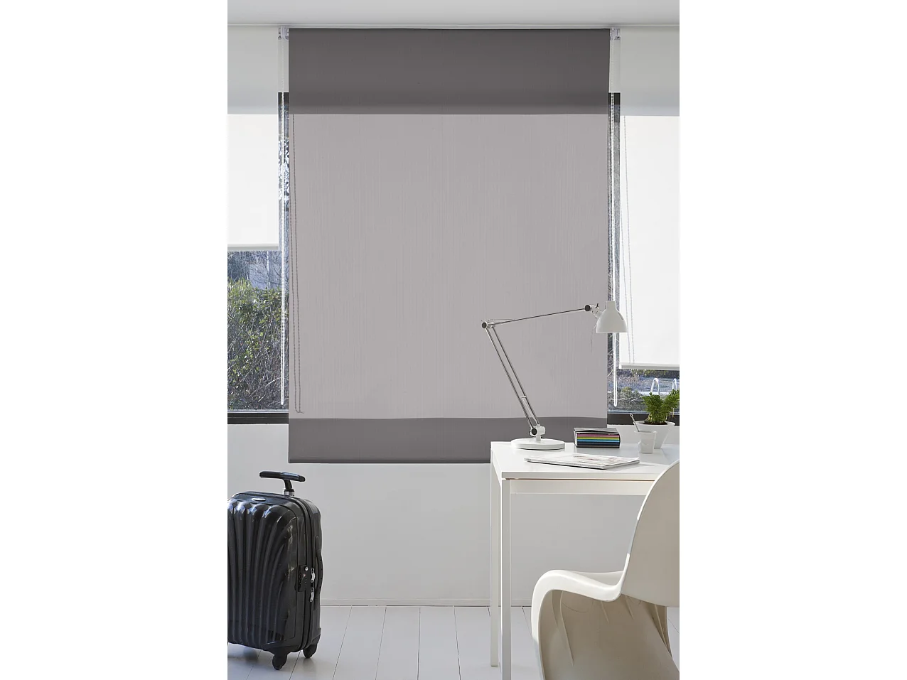 ESTORALIS | Estores Enrollables Lisos Translucidos | 100 x 235 cm (Ancho por Alto) Tamaño de Tela 97 x 230 cm | Modelo GOVE Color Gris