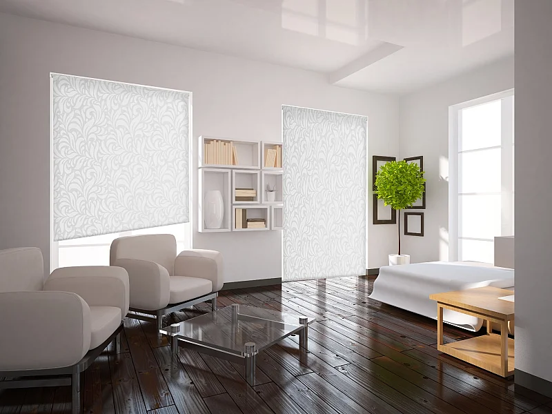 ESTORALIS | Estor Enrollable Translúcido | 90 x 255 cm (Ancho por Alto) Tamaño de Tela 87 x 250 cm | Modelo MYRCELLA Color Blanco